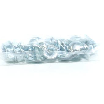 Flachrundschraube M6 × 12 mm mit Flanschmutter, verzinkt  Neu OVP